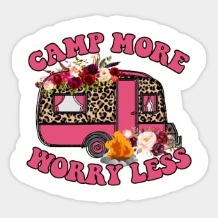 Camp More Worry Less Sticker